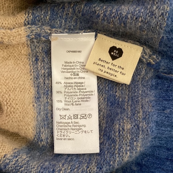 Madewell Otis Fiji Alpaca Wool Space Dye Striped Pullover Sweater sz S - Picture 12 of 13